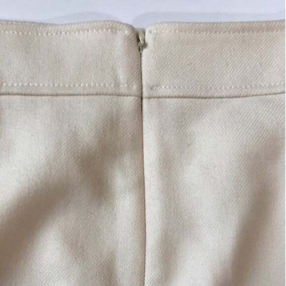 J. Crew Beige Wool Mini Skirt 10P Front Pockets - Picture 5 of 7
